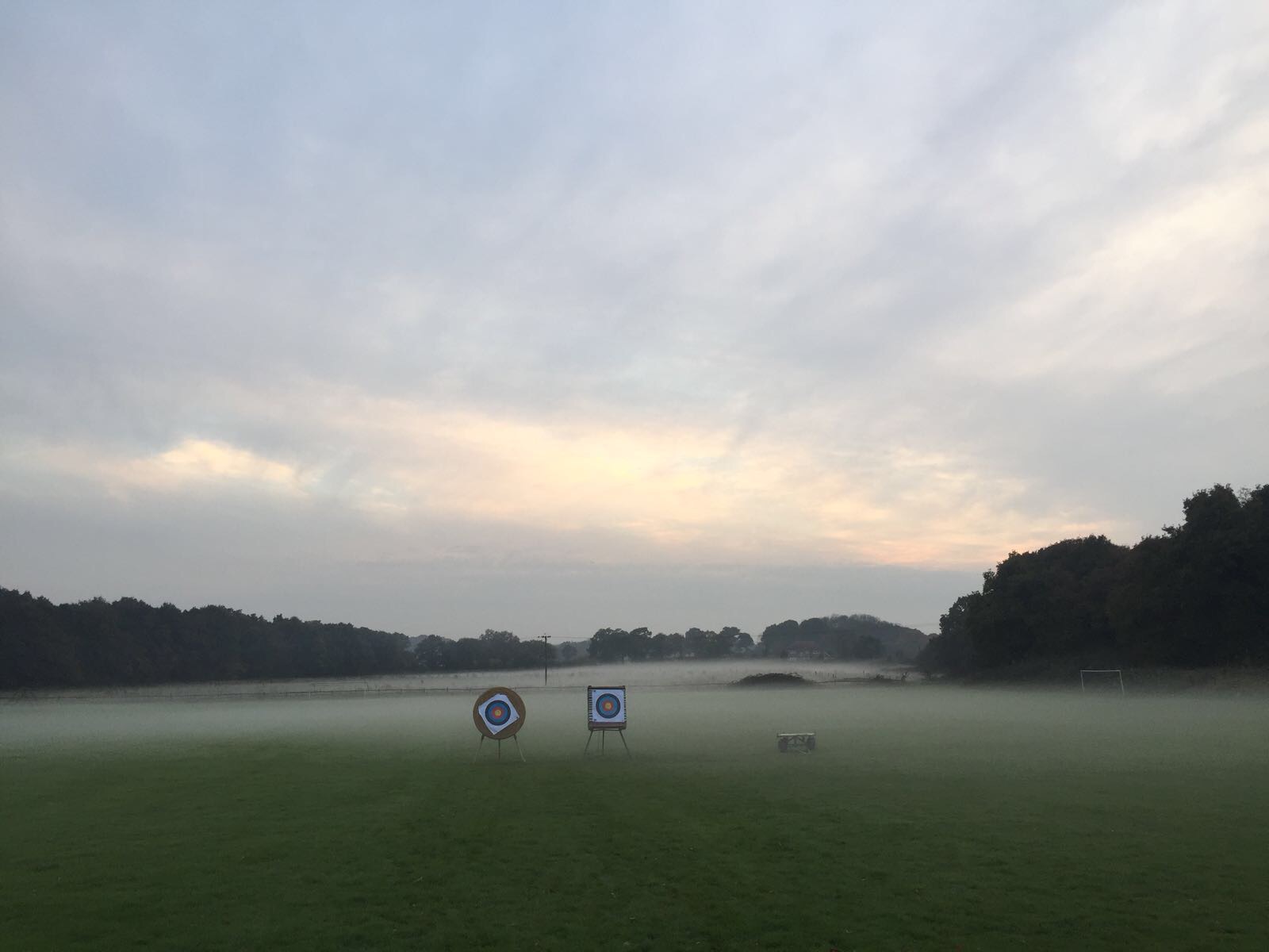 North Downs field in the mist